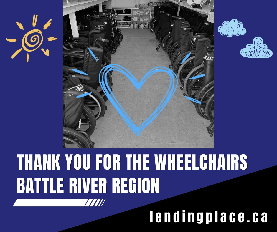 thank you battle river region for the wheelchairs